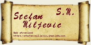 Stefan Miljević vizit kartica